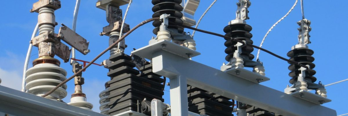 gray transmission tower